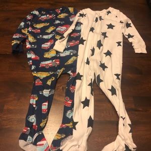 Two pairs footie pjs